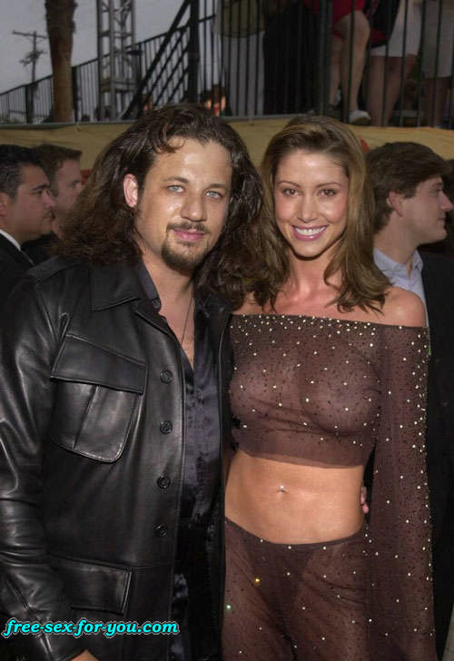 Shannon Elizabeth show hairy pussy and tits in see thru dress #75428380