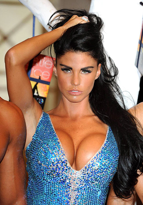 Katie Price Jordan masturbating with cell phone and showing her big tits #75386347