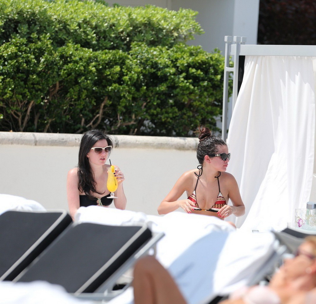 Selena Gomez showing off her bikini body poolside in Miami #75232867
