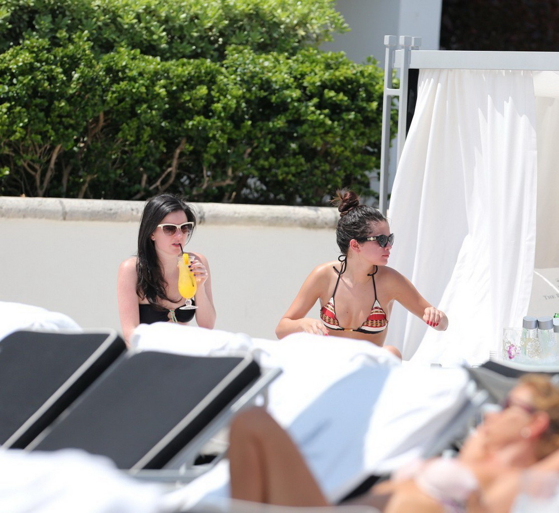 Selena Gomez showing off her bikini body poolside in Miami #75232883