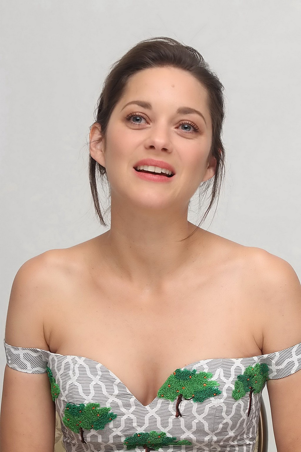 Marion Cotillard braless wearing sexy off shoulder dress at the Two Days One Nig #75181078
