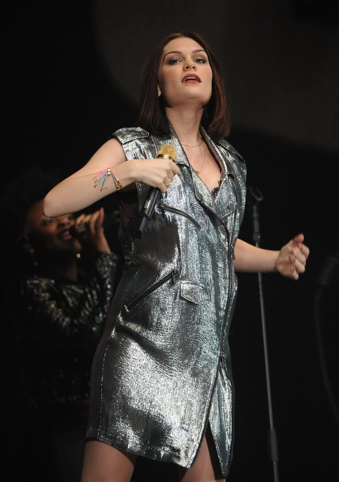Jessie J bra peak  upskirt while performing on Radio 2 Live Concert in London #75253293