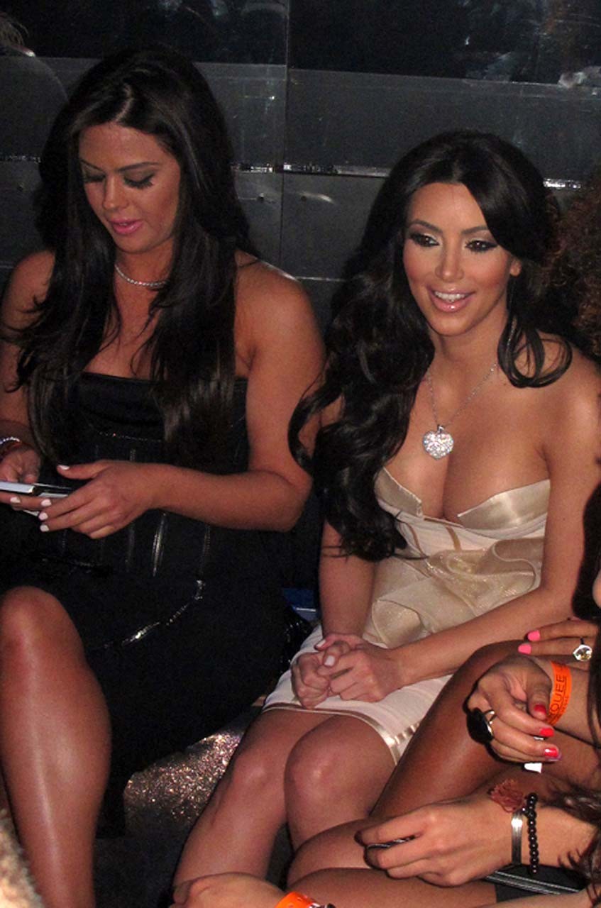 Kim Kardashian showing big cleavage in tight dress paparazzi pictures and exposi #75317344