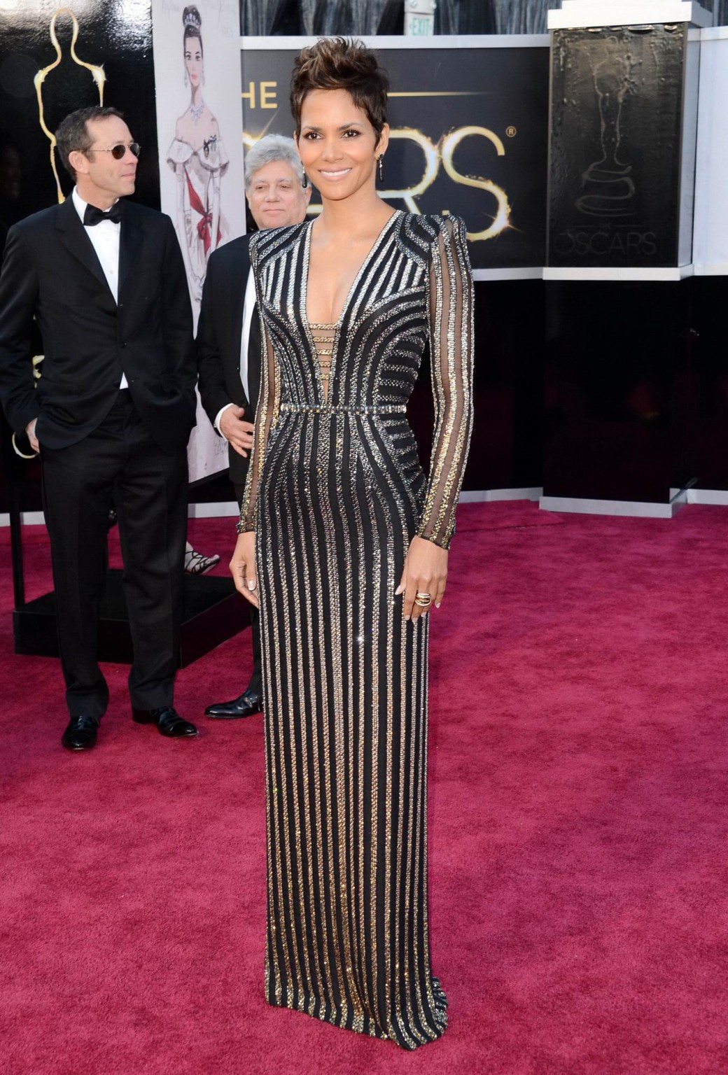Busty Halle Berry showing cleavage at the 85th Oscars and Vanity Fair Oscar Part #75240724
