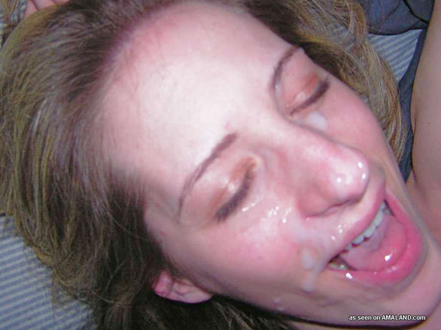 Fotoserie von Amateur-Hotties, die unordentliche Sperma Gesichtsbehandlung mögen
 #68456002