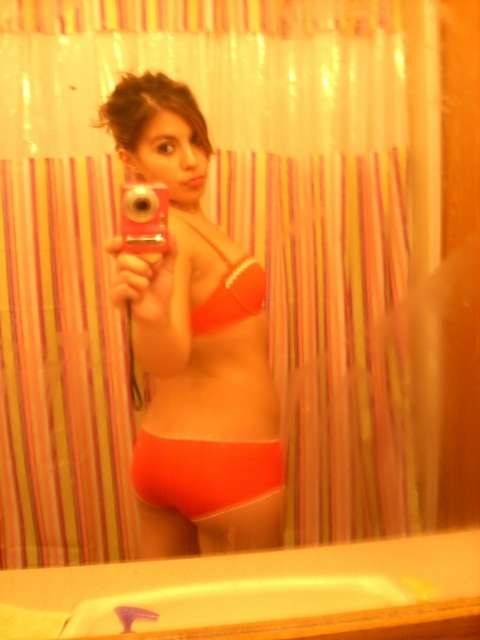 Latina teen in takes pics in bathroom #77956289