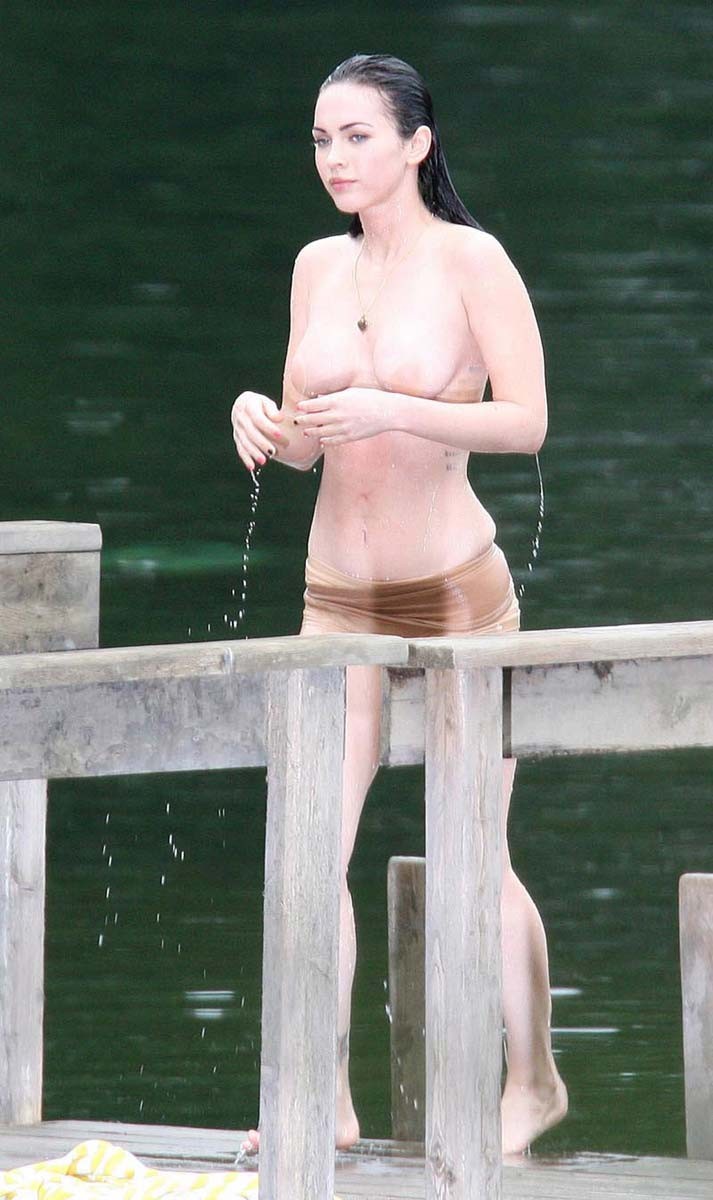 Megan Fox smoking hot in bikini and caught nude #75390104