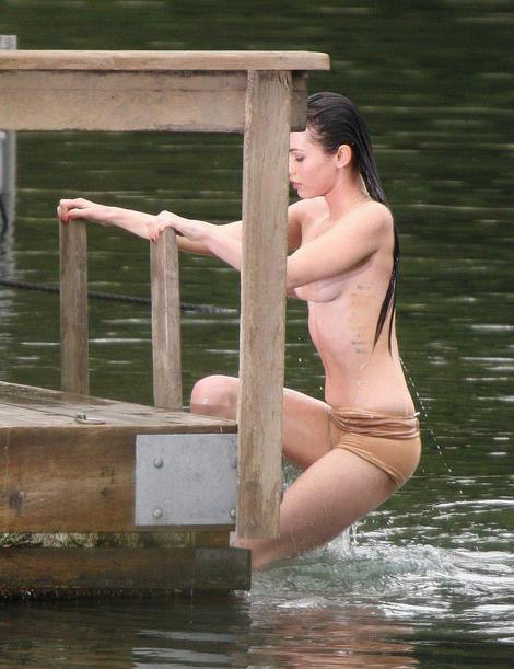 Megan Fox smoking hot in bikini and caught nude #75390119