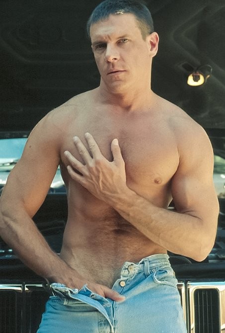 Forty years old mature moto mechanic stripping and showing off #76944958
