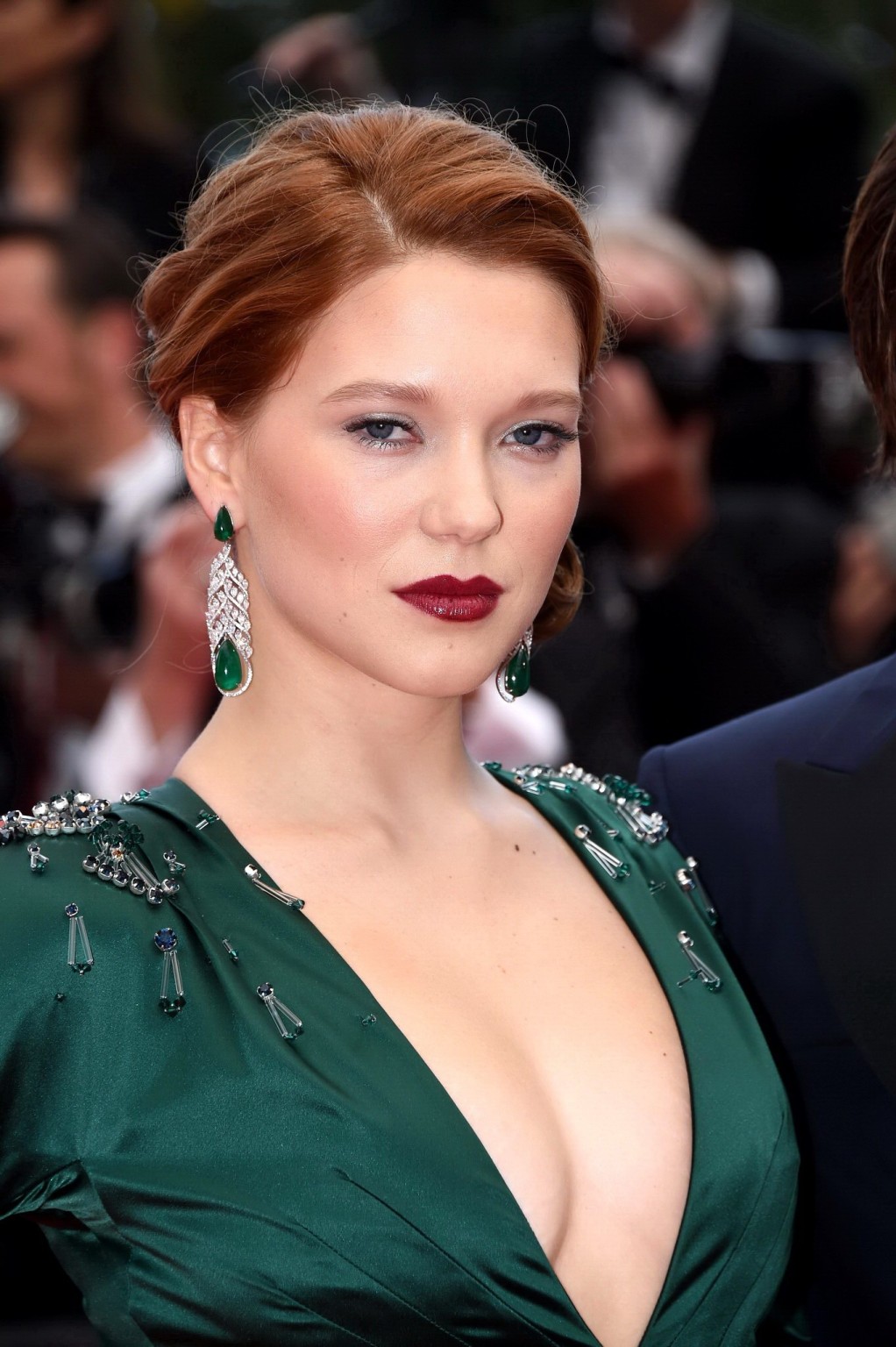 Lea Seydoux showing huge cleavage at the Saint Laurent premiere in Cannes #75195876