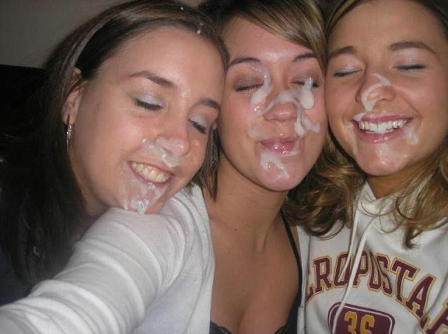 Real amateur girlfriends taking messy facials #75894776