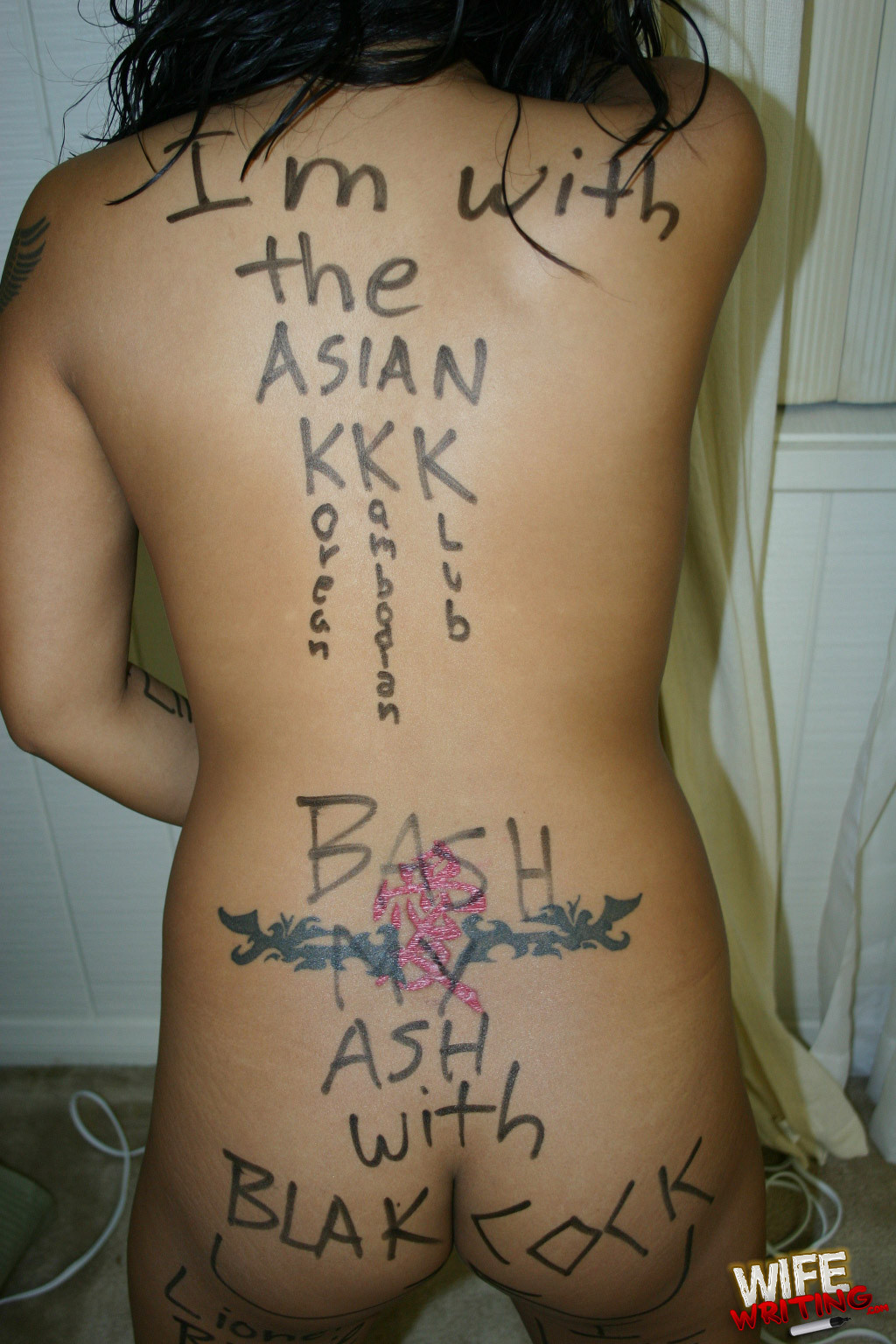 Asian slut black branded interracial blowjob cum #71701627