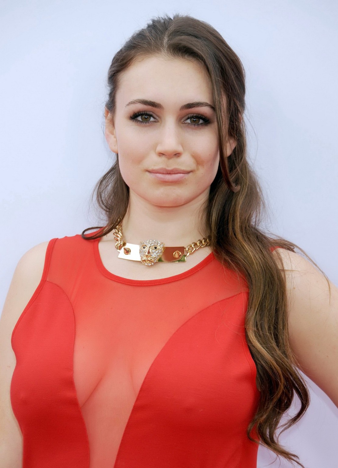 Busty Sophie Simmons showing pokies  cleavage at the 'RED 2' premiere in LA #75224755