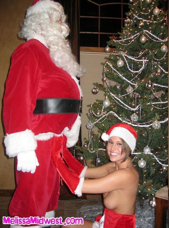 Naughty Melissa Midwest in holiday outfit fucking santa #72838231