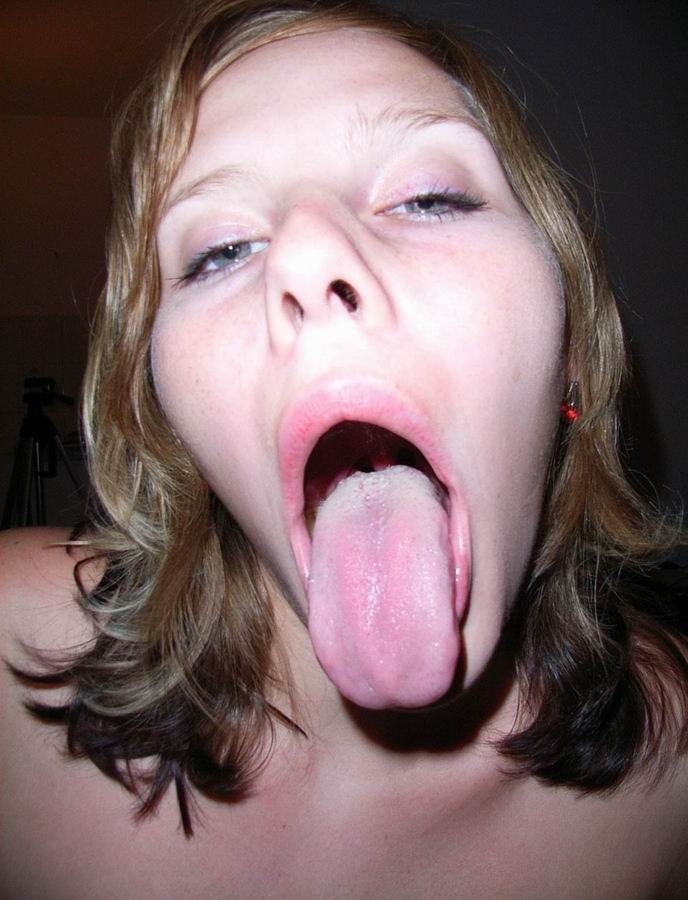 amateurs take a huge load by their long tongues #74222466