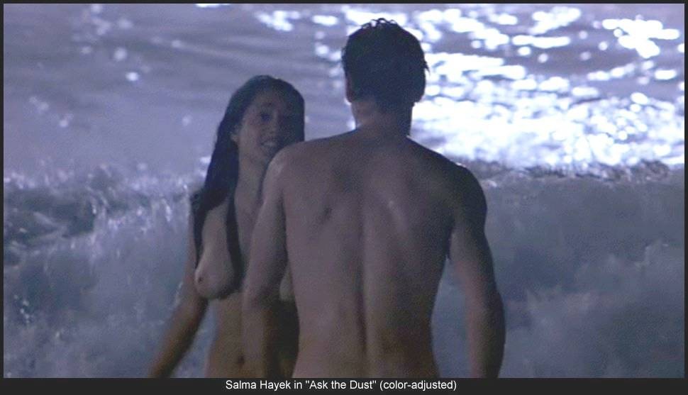 Salma Hayek takes a nude swim in the ocean #75372631