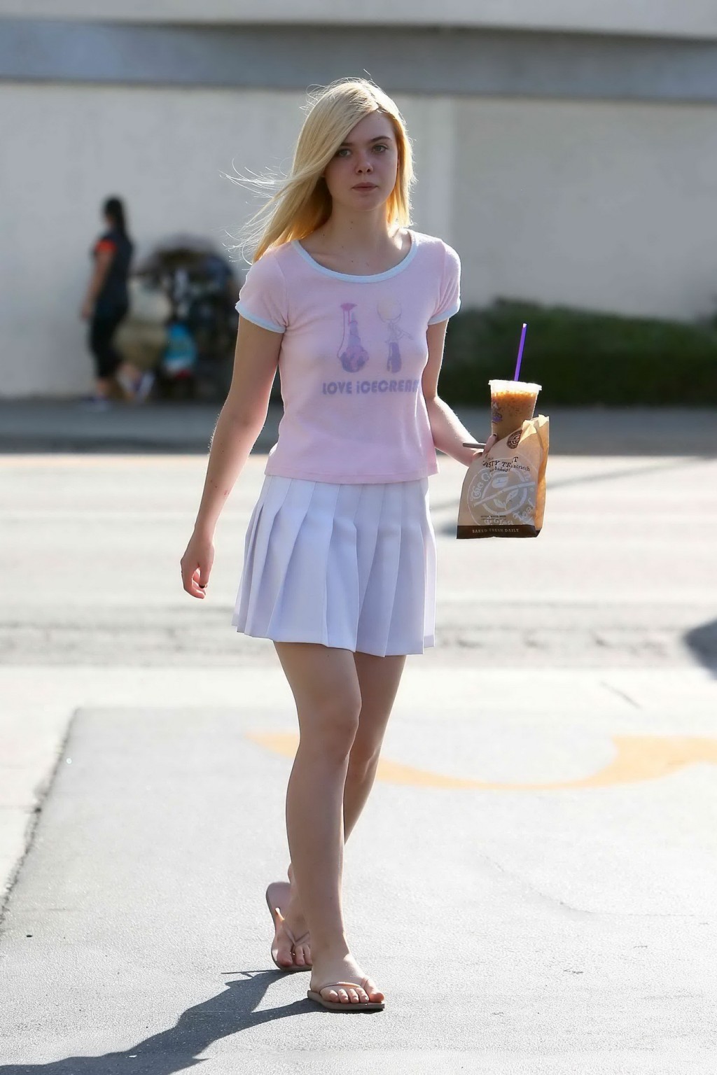 Elle Fanning showing pokies in a see through top #75152008