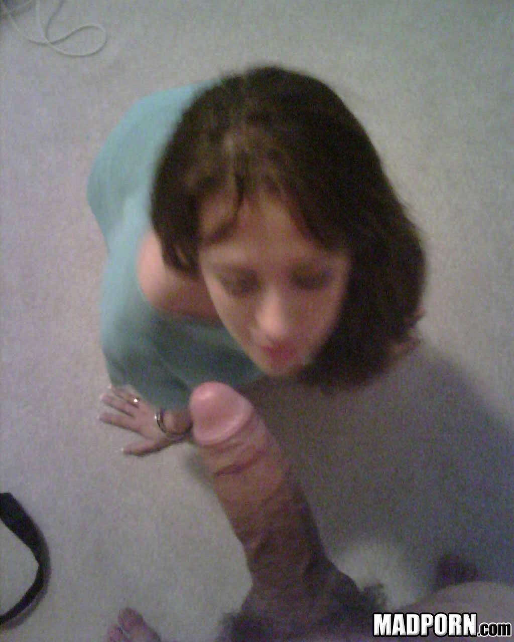 Amateur Bobbi got some cell pics of her naked and sucking cock #79353340