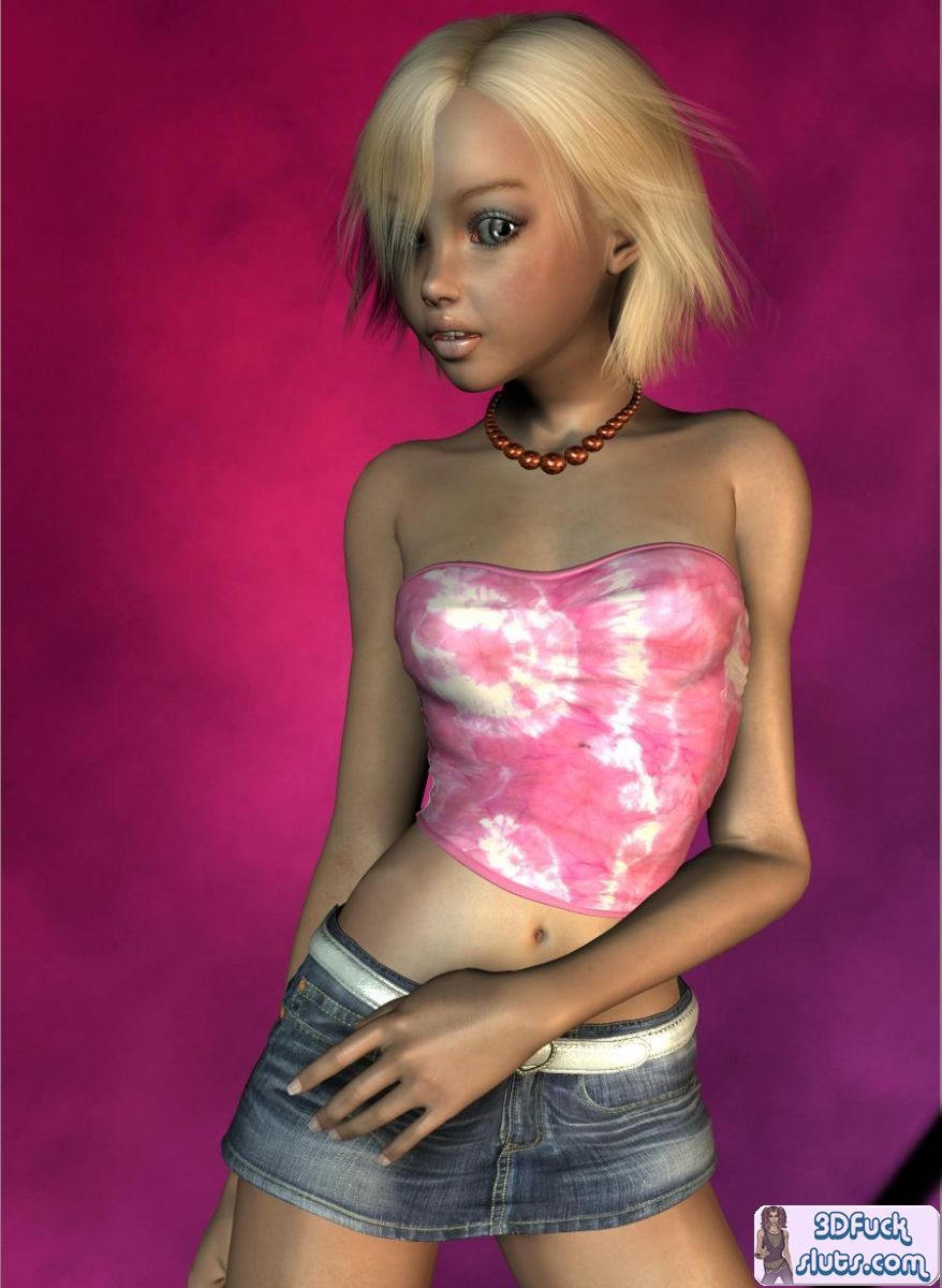 Sexy Toon-Mädchen im Jeans-Rock
 #69332166