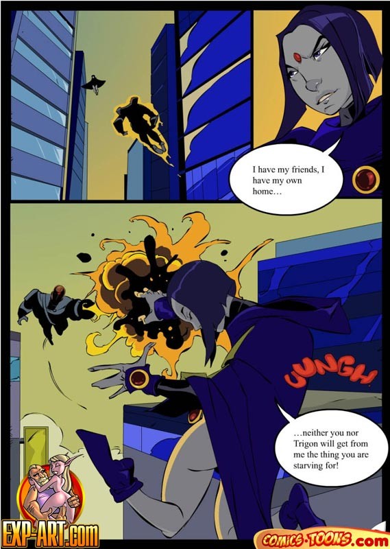 Raven vs slade in una battaglia teen titan
 #69519400