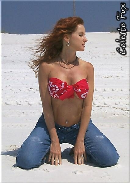 Mature Babe Celeste Fox On The Beach #77650693