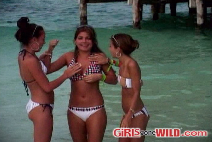 Bikini babes at the beach get playful and frisky #72321947