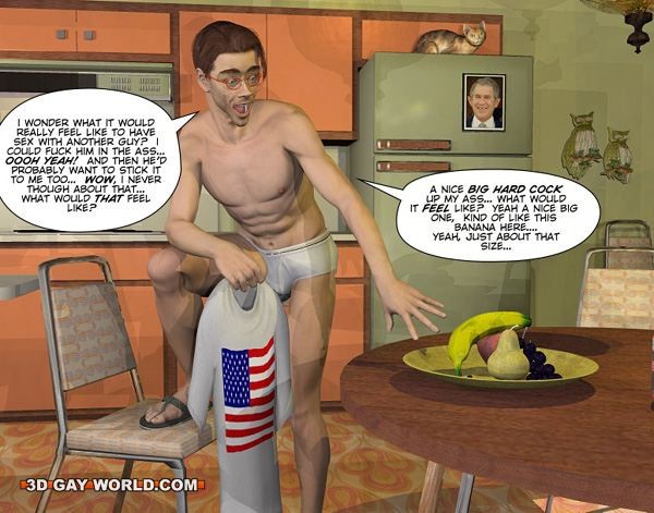 Nerdy frat-boy Joey's sexual awakening: 3D gay comic story #69429422