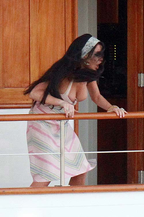 Lindsay Lohan boob slip and huge boobs paparazzi photos #75260891