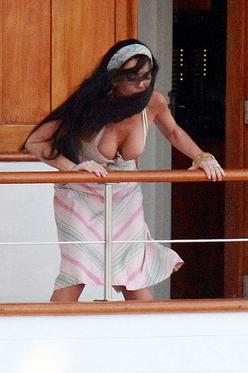 Lindsay Lohan boob slip and huge boobs paparazzi photos #75260899