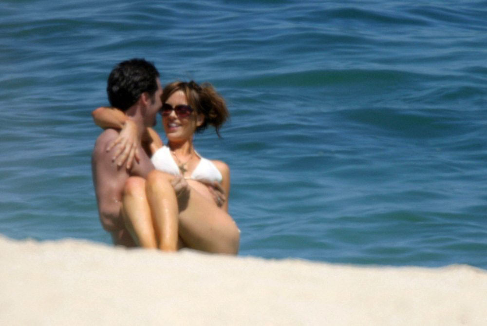 Kate Beckinsale in bikini on beach and posing #79486979
