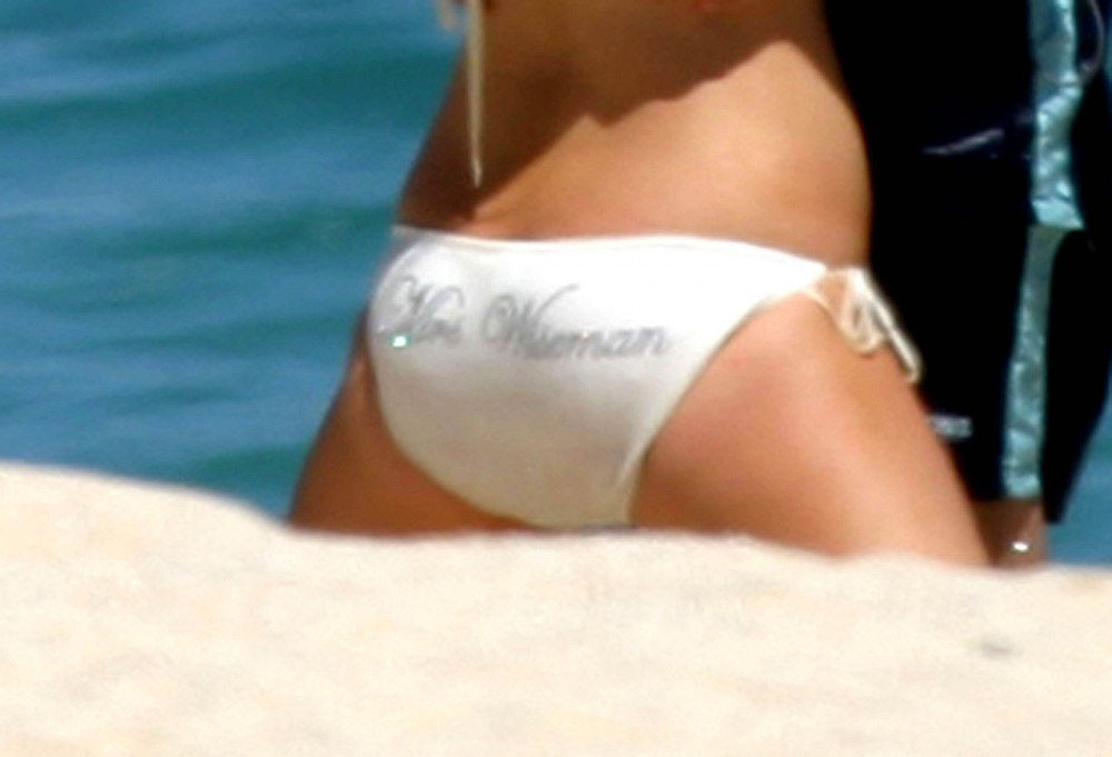 Kate Beckinsale in bikini on beach and posing #79486983