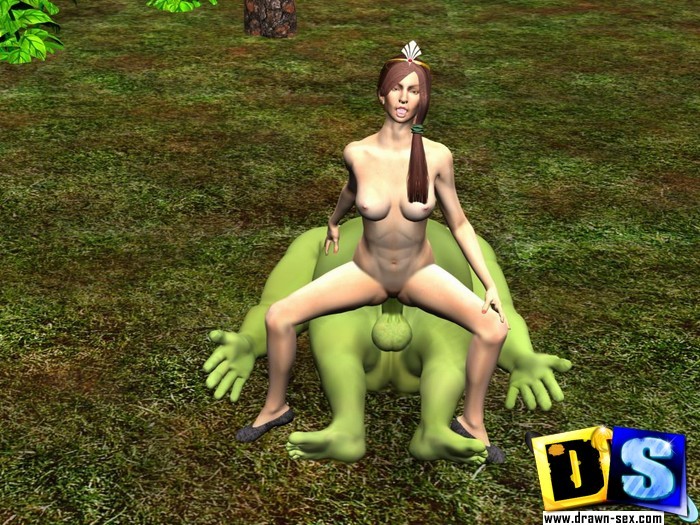 Shrek knallt Prinzessin und rauer Sex mit Schneewittchen
 #69600402