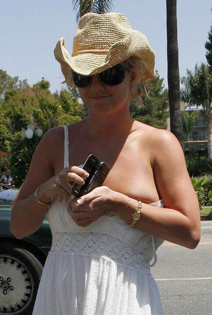 Celebrity Britney Spears nipple slip in public #75426762