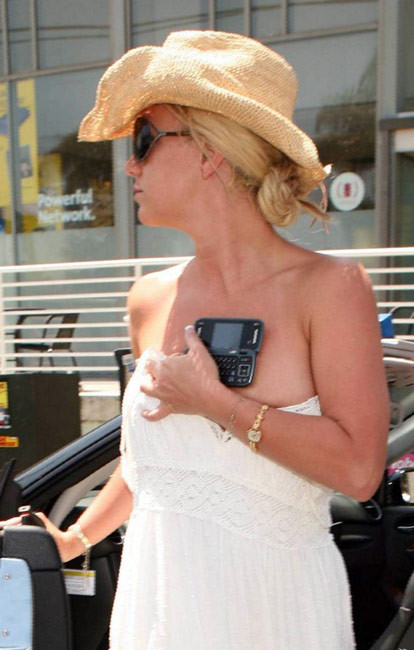 Celebrity Britney Spears nipple slip in public #75426773
