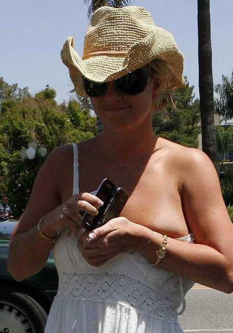 Celebrity Britney Spears nipple slip in public #75426797