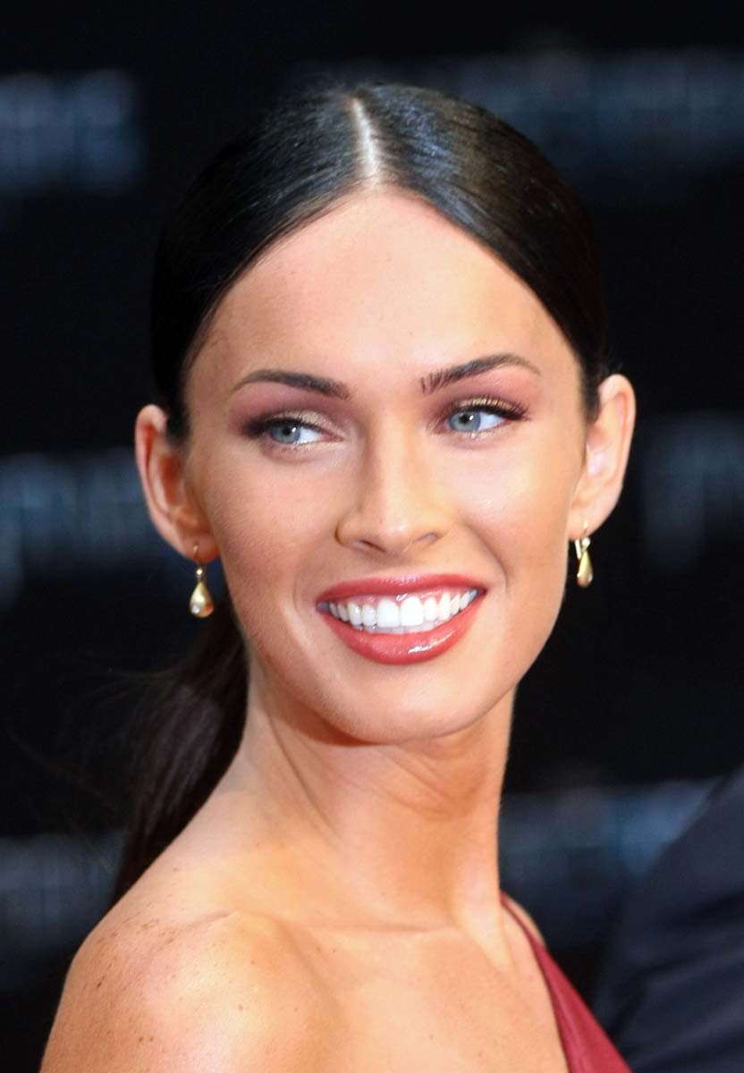 Megan Fox flaunting perky cleavage in sexy dress #75393159