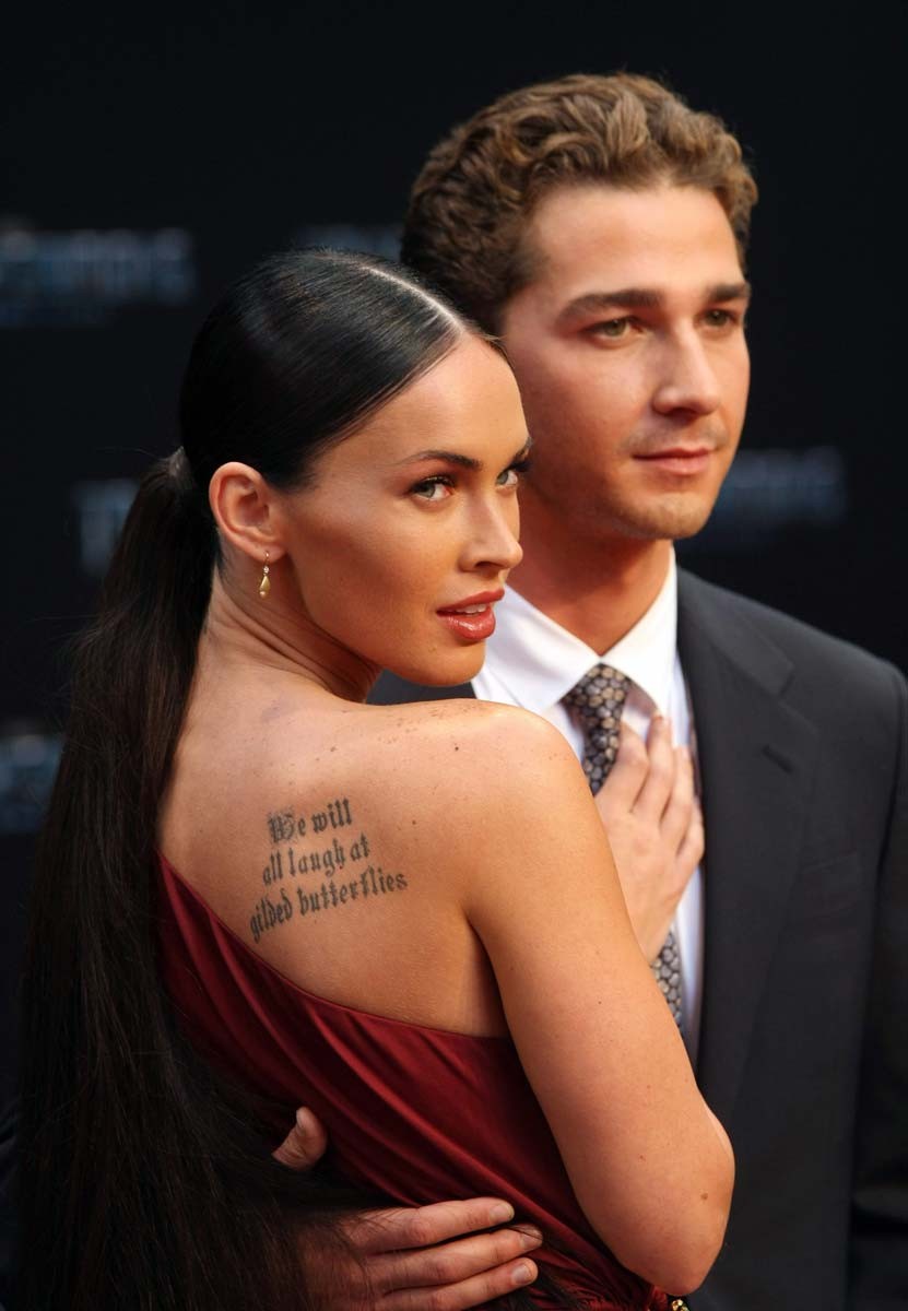 Megan Fox flaunting perky cleavage in sexy dress #75393164