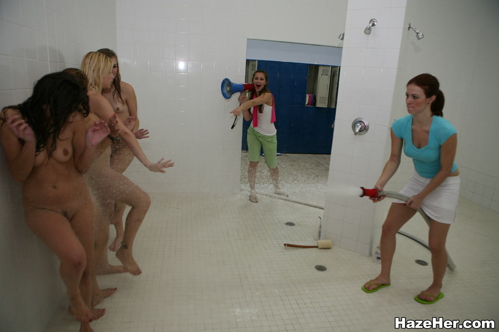 College sorority teen lesbians hazed in shower #78078081