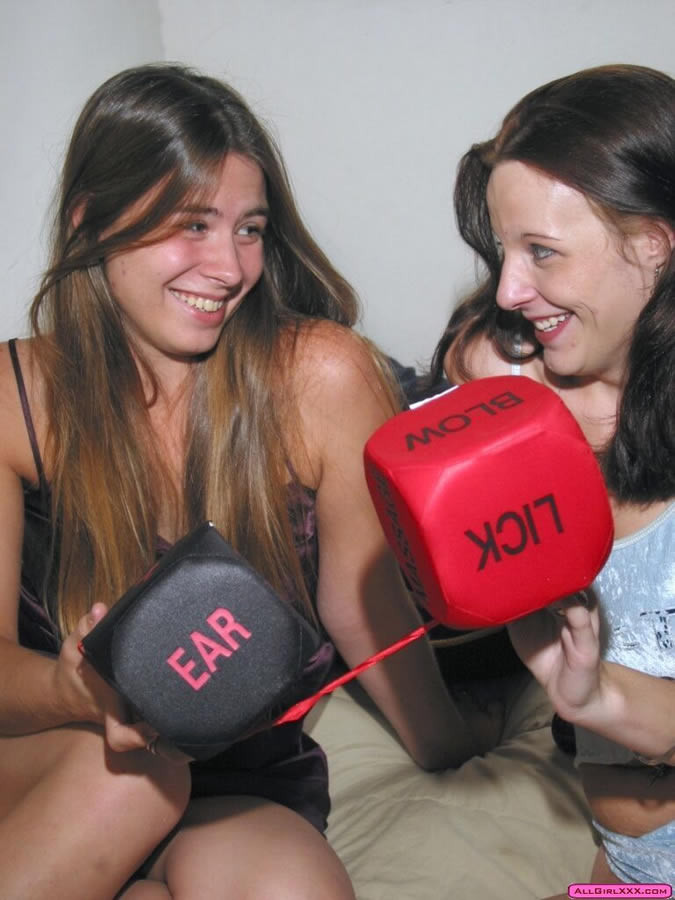 Lesbians Grind Their Pussies Together on a Double Dong #76317063