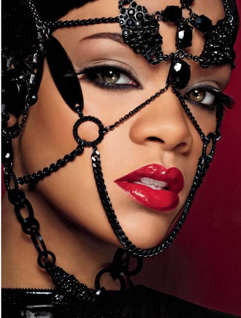 Celebrity black singer Rihanna wearing sexy see through dress #75411776