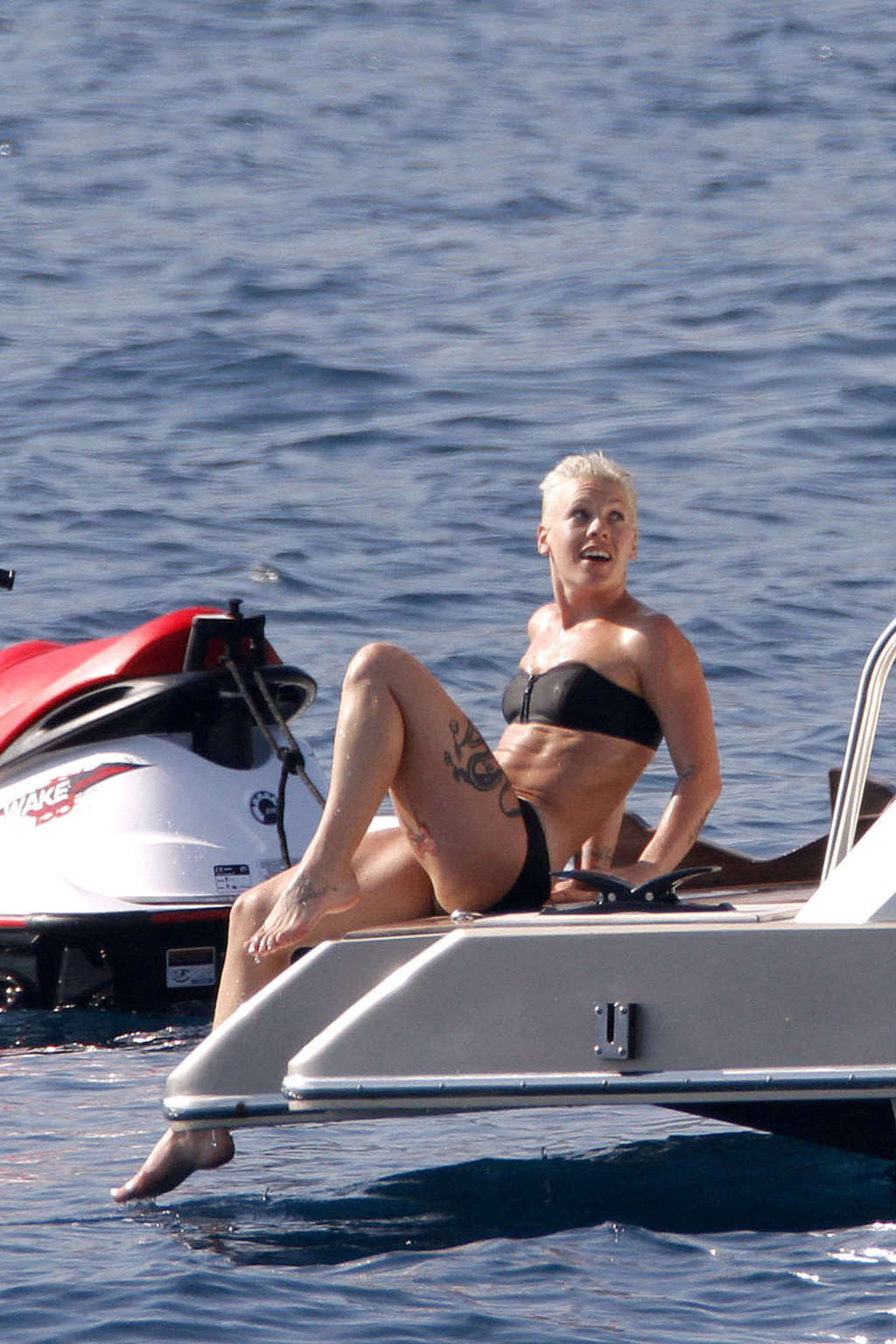 Pink exposing her fucking sexy body and hot ass in bikini on yacht #75340619