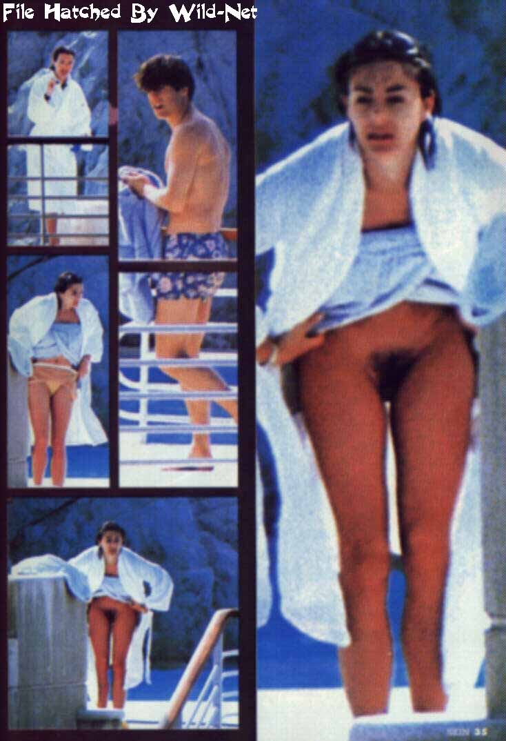 セクシーな英国人女性、エリザベス・ハーリーの屋外での裸の撮影
 #75369684