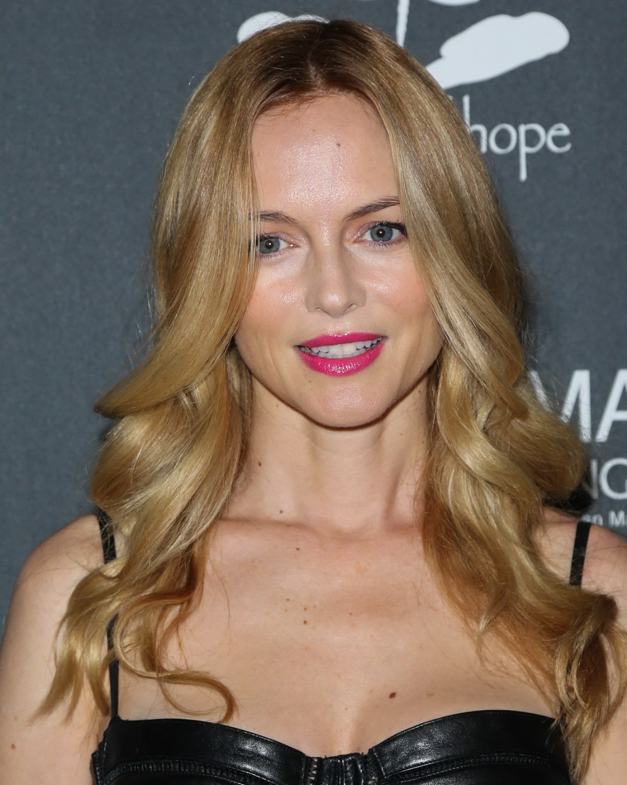Heather Graham wearing skimpy black leather mini dress at the Echoes Of Hope's 3 #75227488