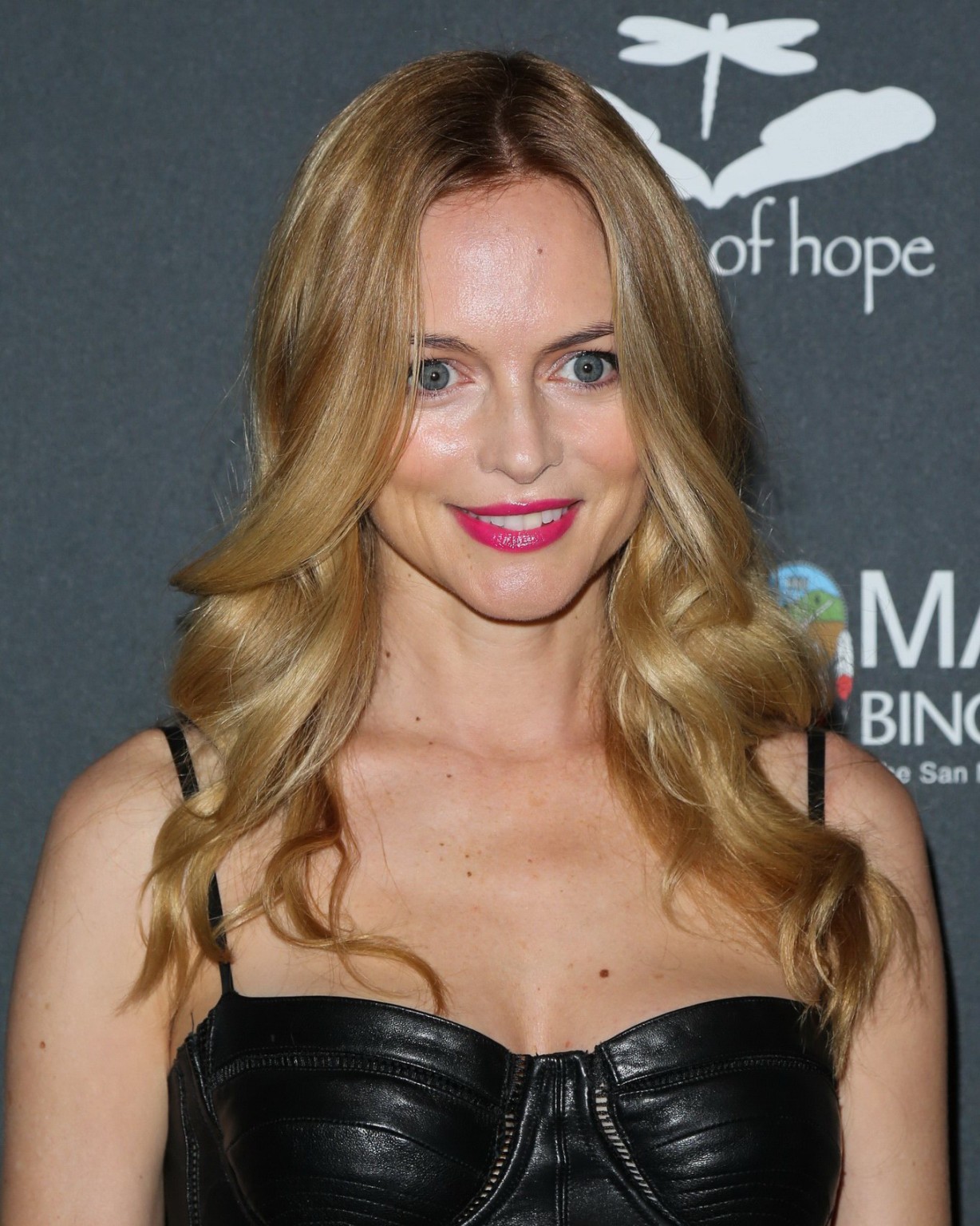 Heather Graham wearing skimpy black leather mini dress at the Echoes Of Hope's 3 #75227503