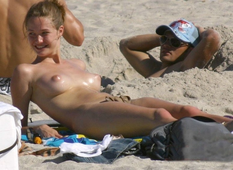 Curvy teen bares all at a nudist beach in the sun #72254722