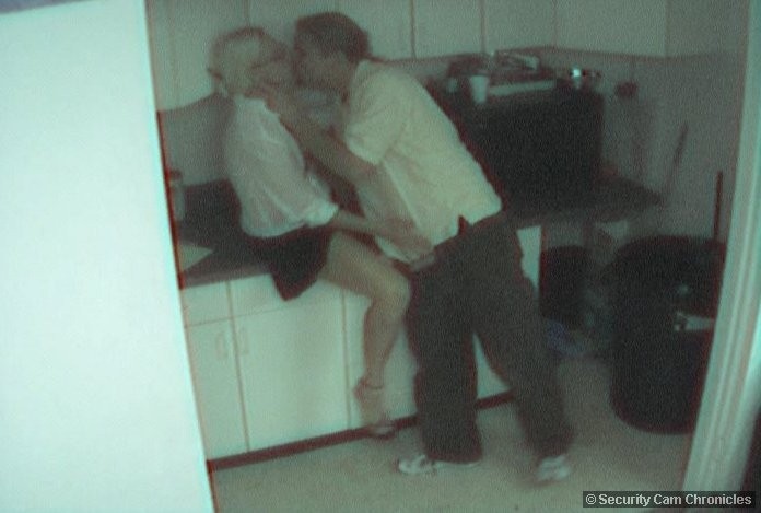 Hot couple having fun in kitchen caught by hidden camera #79370680
