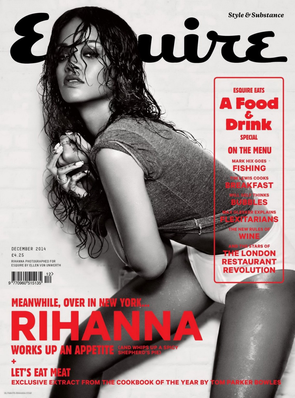 Rihanna going topless for Esquire UK Magazine photoshoot  December 2014 issue #75181661