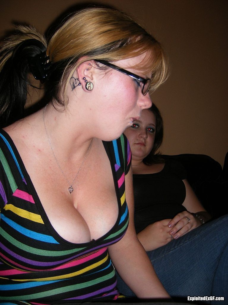 Amateur with glasses shows her big tits #67588168