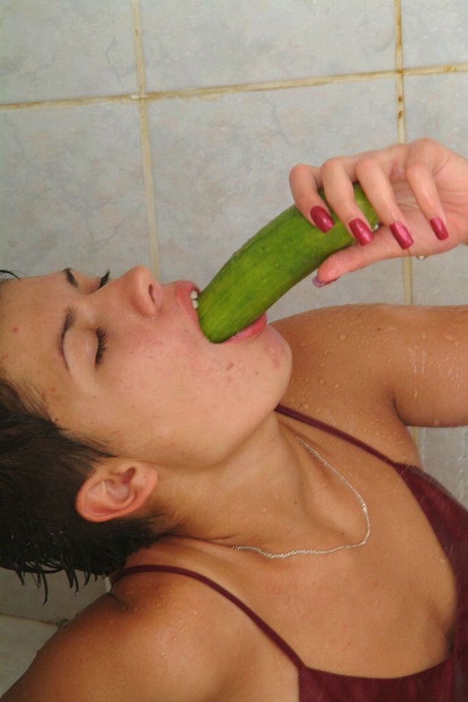 teen fucking herself with a cucumber #73224722