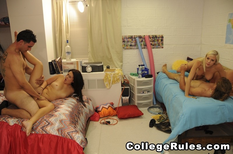 Watch hot double cock sucking group sex college dorm party #79385262